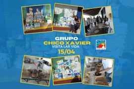 No dia 15/04, a Caravana Chico Xavier, visita o Lar Vida.