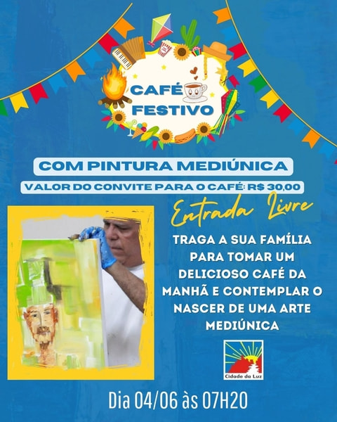 Café Festivo - Pintura Mediúnica 