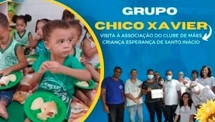  Grupo de Assistência Chico Xavier, visitaram a Associação do Clube de Mães Criança Esperança de Santo Inácio.
