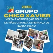 No dia 28/08 o Grupo Chico Xavier esteve na Associação do Clube de Mães Criança Esperança de Santo Inácio.