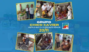 Na última segunda, 20/11, o Grupo Chico Xavier visitou o Instituto Recanto Sênior