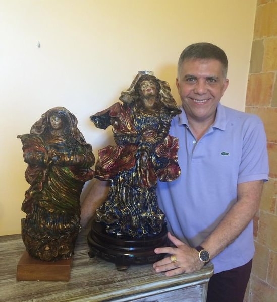 Esculturas sacras - autoria de frei Agostinho de Jesus (através do médium José Medrado)