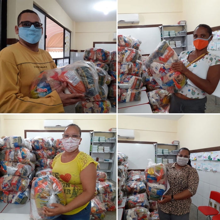 Escola Municipal Carlos Murion realiza entrega de cestas básicas