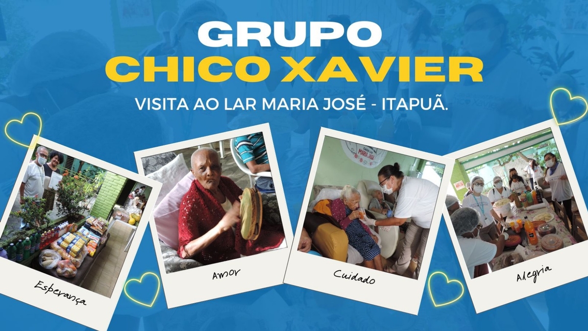 No dia 22/05 o Grupo Chico Xavier esteve com idosos assistidos pelo Lar Maria José. 